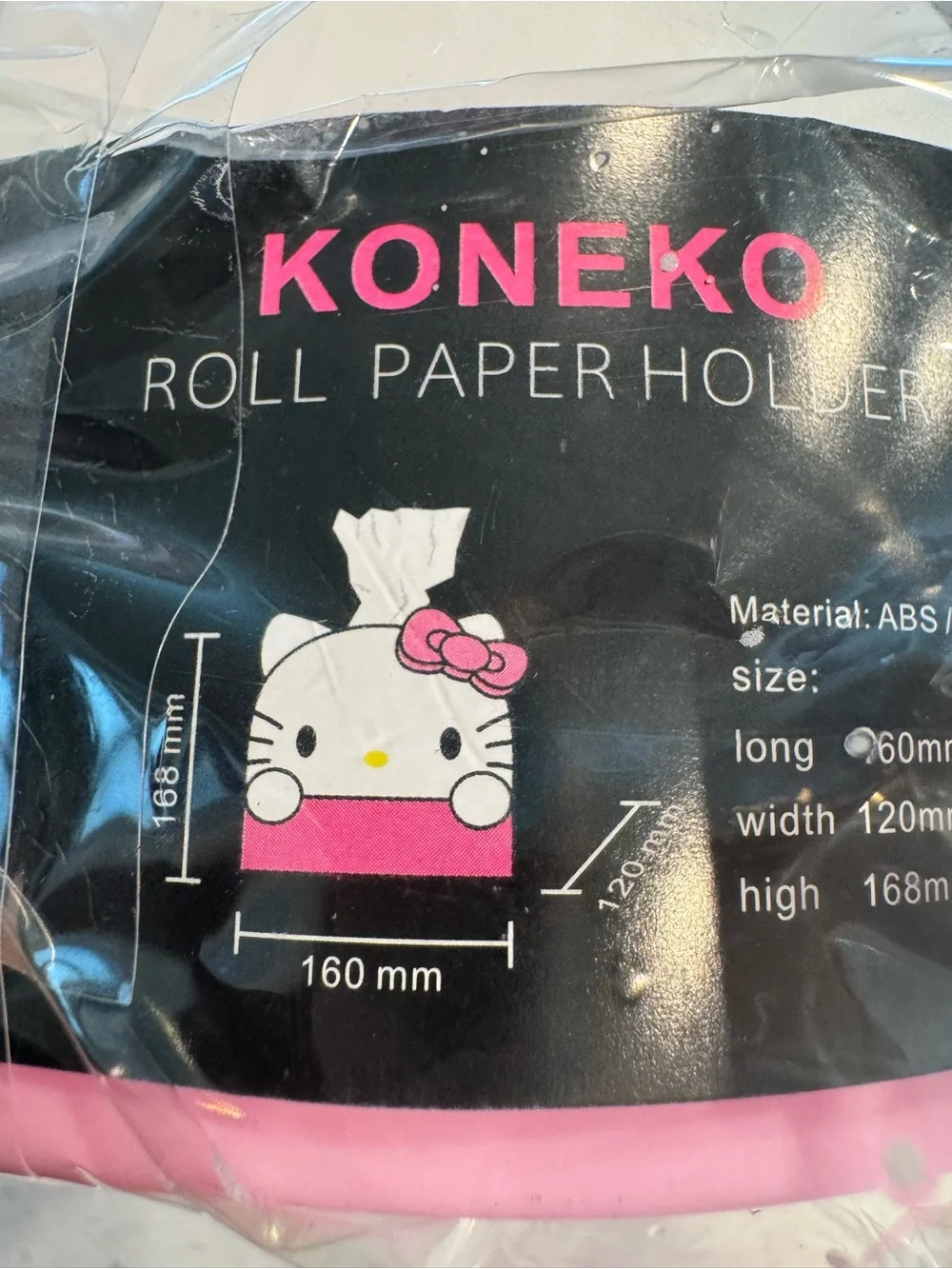 Hello Kitty Pink & White roll t paper holder NEW